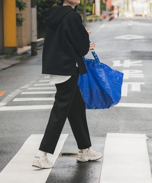 coca(coca)(コカ)の「ダンボールニットグッドテーパードパンツ(スウェットパンツ・レディース・ベージュ/ブラック・M/L)」の9枚目の写真