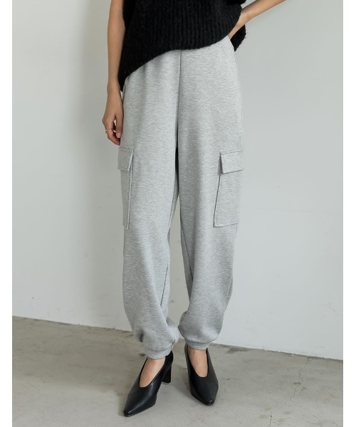 Re:EDIT（リエディ）の「[低身長/高身長サイズ有][イージーケア]とろみダンボールカーゴパンツ（カーゴパンツ・レディース・ホワイト/グレー/ブラック・SHORT/MEDIUM/TALL/LARGE）」の15枚目の写真