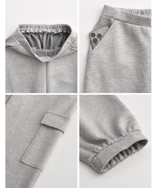 Re:EDIT（リエディ）の「[低身長/高身長サイズ有][イージーケア]とろみダンボールカーゴパンツ（カーゴパンツ・レディース・ホワイト/グレー/ブラック・SHORT/MEDIUM/TALL/LARGE）」の22枚目の写真