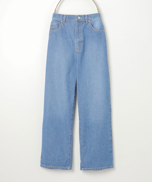 Honeys（ハニーズ）の「ストレートデニムパンツ（股下６４ｃｍ）（デニムパンツ・レディース・ブルー/ブラック/アイボリー・L/LL/S/SS/M）」の18枚目の写真