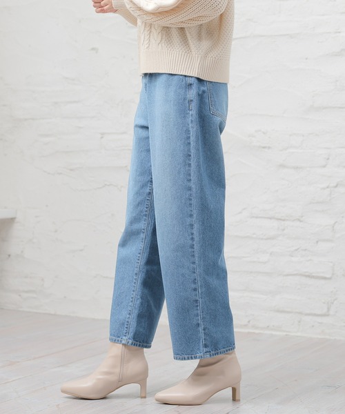 Honeys（ハニーズ）の「ストレートデニムパンツ（股下６４ｃｍ）（デニムパンツ・レディース・ブルー/ブラック/アイボリー・L/LL/S/SS/M）」の21枚目の写真