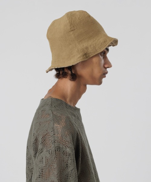 SASQUATCHfabrix.(サスクワァッチファブリックス)の「“LOVE & PEACE” LACE TULIPE HAT(ハット・メンズ・ベージュ系その他/オリーブ/パープル系その他・FREE)」の7枚目の写真