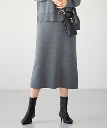 【WEB&一部店舗限定】スムージーニット スカート