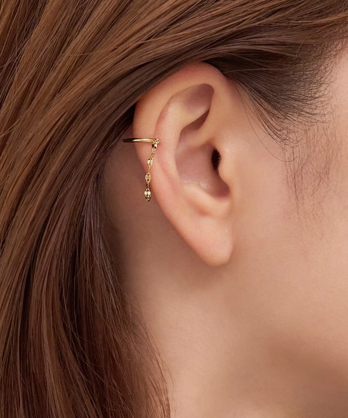 Phoebe（フィービィー）の「シトラスペタルチェーンイヤーカフ（イヤーカフ・レディース・ピンクゴールド/イエローゴールド・FREE）」の2枚目の写真