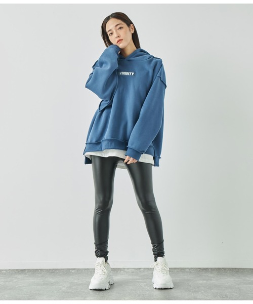 ANAP（アナップ）の「裏起毛 フェイクレザー レギンス（レギンス/スパッツ・レディース・ブラック・FREE）」の6枚目の写真