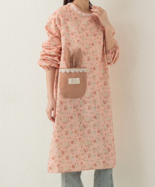 MAISON DE THERESE(メゾン ド テレーズ)の「花柄かっぽう着ロングエプロン(エプロン・レディース・ピンク/グリーン/ブルー・FREE)」の13枚目の写真
