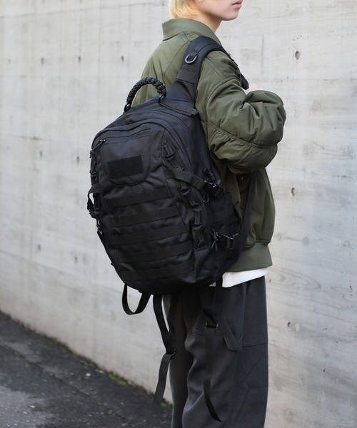 SETUP7(セットアップセブン)の「【SETUP7】ミリタリーバッグパック リュックサック KNF037(バックパック/リュック・メンズ・グレー/ブラック・FREE)」の4枚目の写真