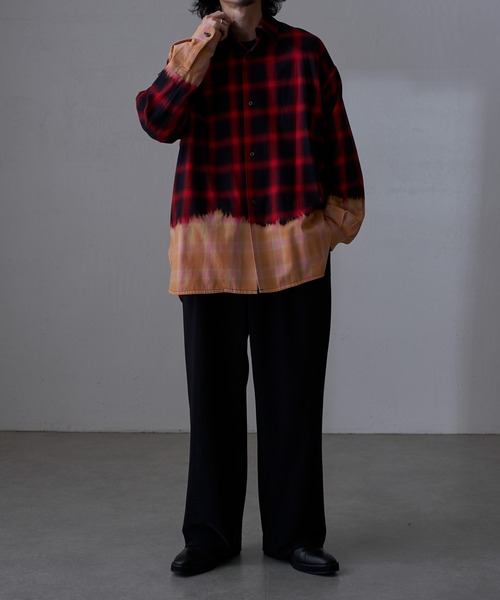 Lui's（ルイス）の「オンブレー ツートーンシャツ（シャツ/ブラウス・メンズ・レッド/ネイビー・FREE）」の13枚目の写真