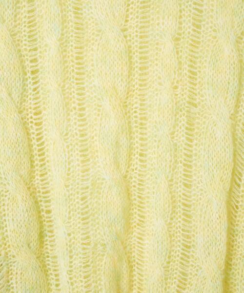 WEGO（ウィゴー）の「WEGO/ケーブルメッシュメランジニット（ニット/セーター・レディース・アイボリー/イエロー/サックスブルー・FREE）」の22枚目の写真