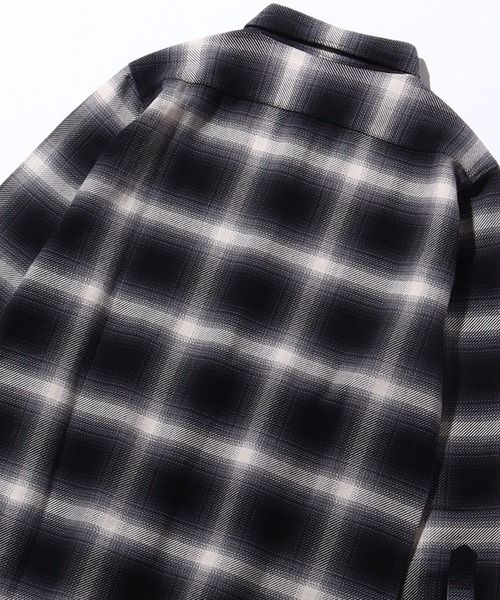 Healthknit(ヘルスニット)の「【Healthknit/ヘルスニット】ネルチェック ロングスリーブ レギュラーカラー ワンポイントルーズシャツ(シャツ/ブラウス・メンズ・ブラック/レッド・M/L/XL)」の7枚目の写真
