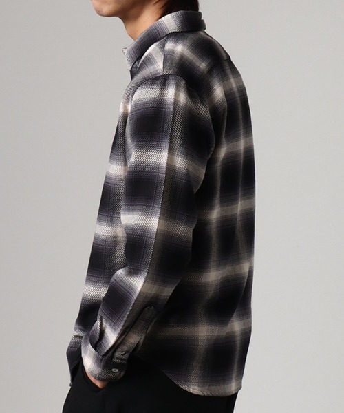 Healthknit(ヘルスニット)の「【Healthknit/ヘルスニット】ネルチェック ロングスリーブ レギュラーカラー ワンポイントルーズシャツ(シャツ/ブラウス・メンズ・ブラック/レッド・M/L/XL)」の15枚目の写真