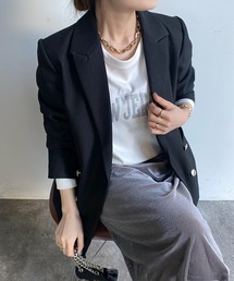 ウール調ダブルジャケット