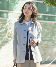 ステンカラーコート(ブルー・ネイビー/青色系・防水/撥水/防汚 ステンカラーコート(ブルー・ネイビー/青色系・防水/撥水/防汚