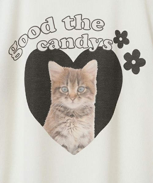 Candy Stripper（キャンディストリッパー）の「GOOD THE CANDYS RIB トップス（Tシャツ/カットソー・レディース・ピンク/オフホワイト/ブラック・2）」の9枚目の写真