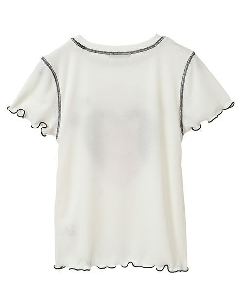 Candy Stripper（キャンディストリッパー）の「GOOD THE CANDYS RIB トップス（Tシャツ/カットソー・レディース・ピンク/オフホワイト/ブラック・2）」の5枚目の写真