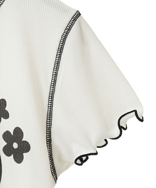 Candy Stripper（キャンディストリッパー）の「GOOD THE CANDYS RIB トップス（Tシャツ/カットソー・レディース・ピンク/オフホワイト/ブラック・2）」の7枚目の写真