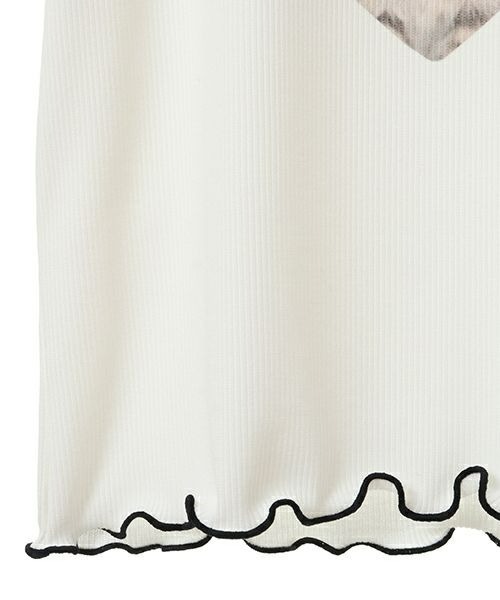 Candy Stripper（キャンディストリッパー）の「GOOD THE CANDYS RIB トップス（Tシャツ/カットソー・レディース・ピンク/オフホワイト/ブラック・2）」の8枚目の写真