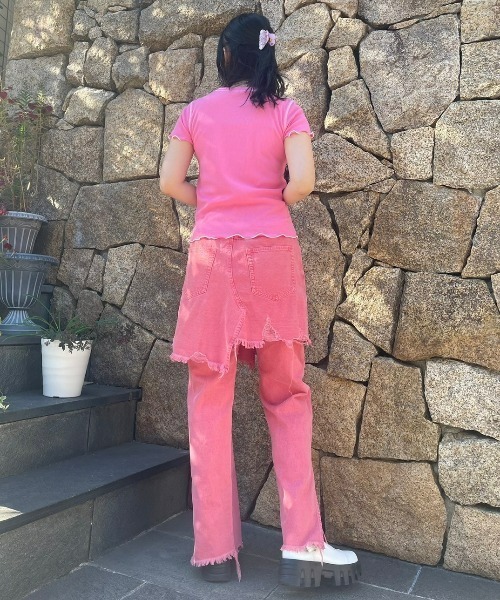 Candy Stripper（キャンディストリッパー）の「GOOD THE CANDYS RIB トップス（Tシャツ/カットソー・レディース・ピンク/オフホワイト/ブラック・2）」の19枚目の写真