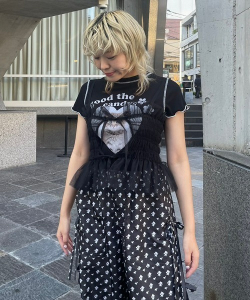 Candy Stripper（キャンディストリッパー）の「GOOD THE CANDYS RIB トップス（Tシャツ/カットソー・レディース・ピンク/オフホワイト/ブラック・2）」の20枚目の写真