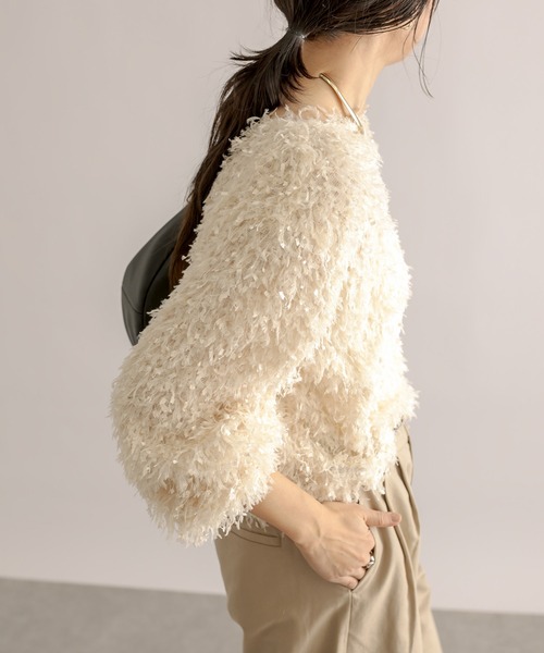 RIVE DROITE（リヴドロワ）の「フェザーブラウス（シャツ/ブラウス・レディース・グリーン/アイボリー・FREE）」の8枚目の写真