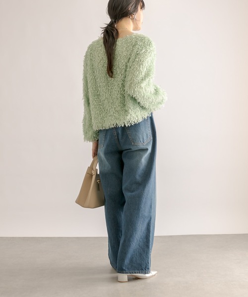 RIVE DROITE（リヴドロワ）の「フェザーブラウス（シャツ/ブラウス・レディース・グリーン/アイボリー・FREE）」の7枚目の写真