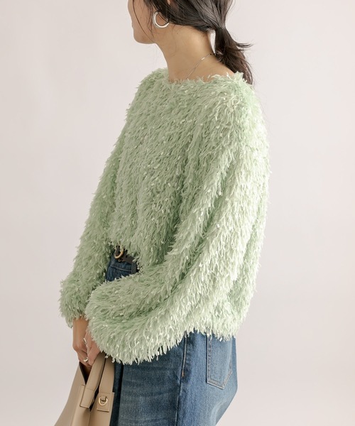 RIVE DROITE（リヴドロワ）の「フェザーブラウス（シャツ/ブラウス・レディース・グリーン/アイボリー・FREE）」の15枚目の写真