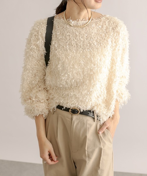 RIVE DROITE（リヴドロワ）の「フェザーブラウス（シャツ/ブラウス・レディース・グリーン/アイボリー・FREE）」の6枚目の写真