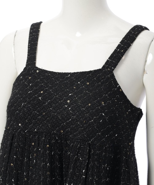 fifth(フィフス)の「ツイードキャミワンピース(ワンピース・レディース・ブラック・M)」の10枚目の写真