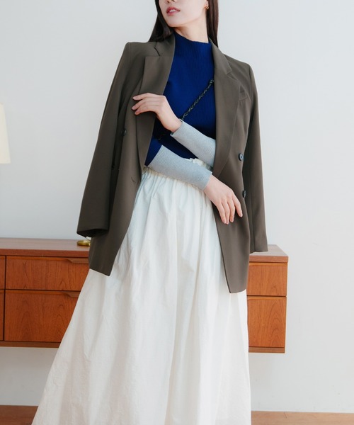 LIENCOEUR(リアンクール)の「バイカラーハイネックトップス(ニット/セーター・レディース・ライトブルー/ブラック/ネイビー・FREE)」の17枚目の写真