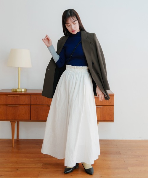 LIENCOEUR(リアンクール)の「バイカラーハイネックトップス(ニット/セーター・レディース・ライトブルー/ブラック/ネイビー・FREE)」の19枚目の写真