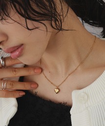 Aunt Marie's | ドットチェーンハートネックレス/ステンレススチール(ネックレス)