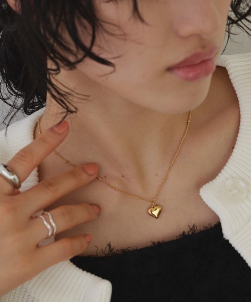 Aunt Marie's（アントマリーズ）の「ドットチェーンハートネックレス/ステンレススチール（ネックレス・レディース・シルバー/ゴールド・FREE）」の17枚目の写真
