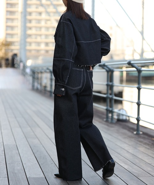 【新品タグ付き】regleam カーブワイドデニム S オフ カーブワイドデニム｜CURVE WIDE DENIMの通販｜regleam