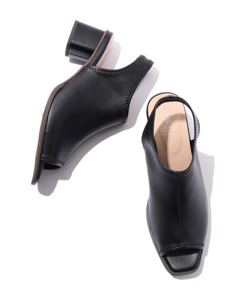 ROPE' PICNIC(ロペピクニック)の「オープントゥスソフトトレッチバックスリングミュール(サンダル・レディース・ブラック/ベージュ系その他・23.0cm/23.5cm/24.0cm/24.5cm)」の3枚目の写真