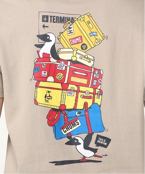CHUMS(チャムス)の「【CHUMS】CHUMS Baggage T-Shirt(Tシャツ/カットソー・メンズ・グレー/ブラック/ブルーグリーン/ホワイト・MEDIUM/LARGE/X-LARGE)」の13枚目の写真