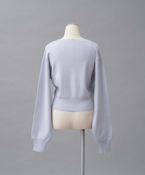 one after another NICE CLAUP(ワンアフターアナザーナイスクラップ)の「ロゴ刺繍ニットプルオーバー(ニット/セーター・レディース・オフホワイト/ブルー/ブラック/ホワイト×ブラック・FREE)」の17枚目の写真