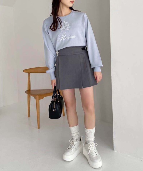 one after another NICE CLAUP(ワンアフターアナザーナイスクラップ)の「ロゴ刺繍ニットプルオーバー(ニット/セーター・レディース・オフホワイト/ブルー/ブラック/ホワイト×ブラック・FREE)」の16枚目の写真