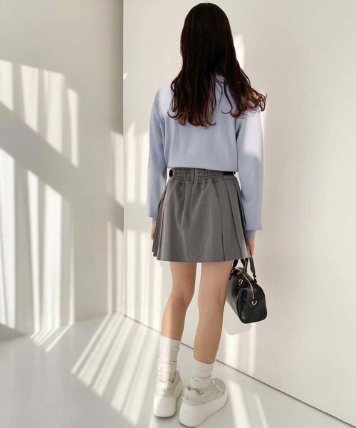 one after another NICE CLAUP(ワンアフターアナザーナイスクラップ)の「ロゴ刺繍ニットプルオーバー(ニット/セーター・レディース・オフホワイト/ブルー/ブラック/ホワイト×ブラック・FREE)」の20枚目の写真