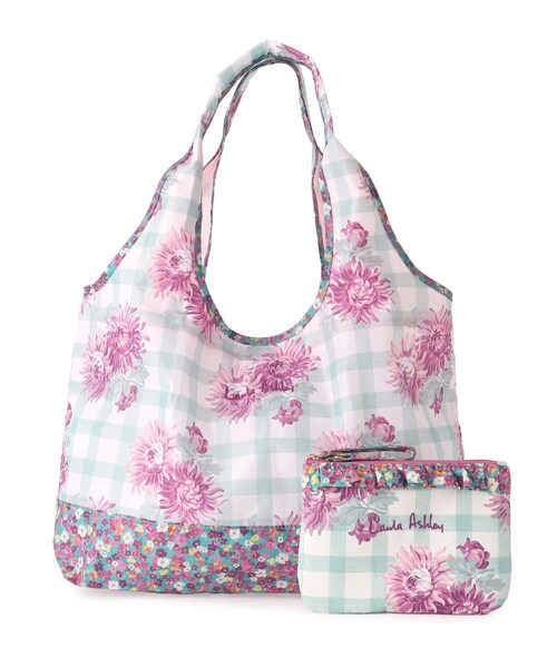 LAURA ASHLEY(ローラアシュレイ)の「【UK本国一推し柄】バーンズフィールド柄 マーケットトート(エコバッグ/サブバッグ・レディース・ピンク系5/グリーン系その他2・00)」の7枚目の写真