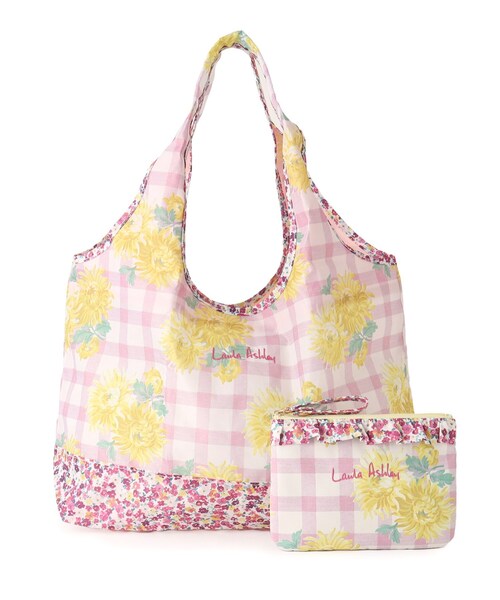 LAURA ASHLEY(ローラアシュレイ)の「【UK本国一推し柄】バーンズフィールド柄 マーケットトート(エコバッグ/サブバッグ・レディース・ピンク系5/グリーン系その他2・00)」の11枚目の写真