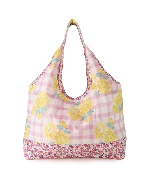 LAURA ASHLEY(ローラアシュレイ)の「【UK本国一推し柄】バーンズフィールド柄 マーケットトート(エコバッグ/サブバッグ・レディース・ピンク系5/グリーン系その他2・00)」の8枚目の写真