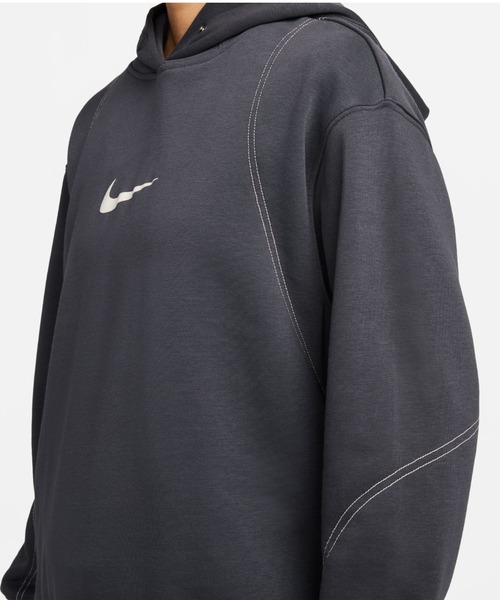 NIKE(ナイキ)の「【NIKE】ナイキスウェットパーカー NSW OS I2SP POフーディ ウィメンズ(パーカー・レディース・ホワイト系その他7/チャコールグレー/ホワイト・L/M/S)」の10枚目の写真