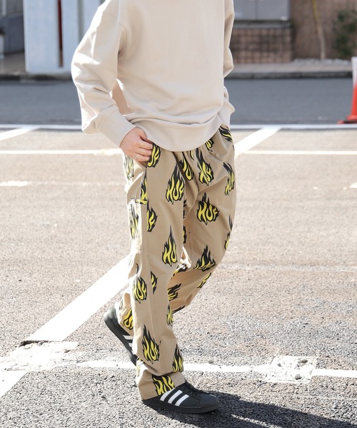 ☆HUF（ハフ）☆ SURPLUS EASY PANT  (パンツ） セール】HUF/ハフ FLAMIN EASY PANT コットンイージーパンツ