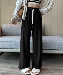 セミワイドパンツ 秋冬ルームウェア 韓国