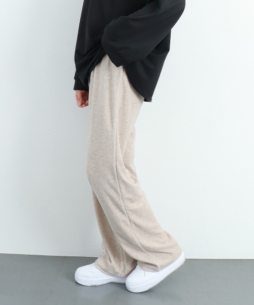 Miniministore（ミニミニストア）の「セミワイドパンツ 秋冬ルームウェア 韓国（スウェットパンツ・レディース・グレー/ブラック/ベージュ/ピンク/ホワイト・L/M/XL）」の9枚目の写真
