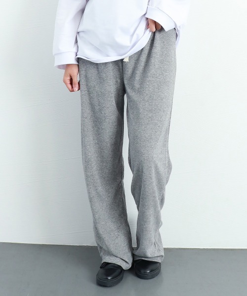 Miniministore（ミニミニストア）の「セミワイドパンツ 秋冬ルームウェア 韓国（スウェットパンツ・レディース・グレー/ブラック/ベージュ/ピンク/ホワイト・L/M/XL）」の16枚目の写真