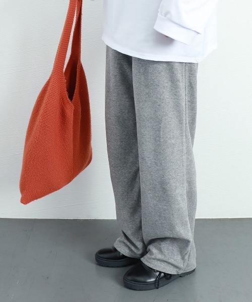 Miniministore（ミニミニストア）の「セミワイドパンツ 秋冬ルームウェア 韓国（スウェットパンツ・レディース・グレー/ブラック/ベージュ/ピンク/ホワイト・L/M/XL）」の18枚目の写真