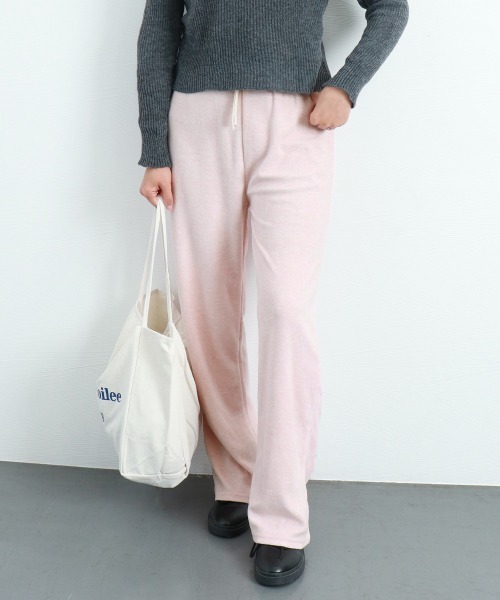 Miniministore（ミニミニストア）の「セミワイドパンツ 秋冬ルームウェア 韓国（スウェットパンツ・レディース・グレー/ブラック/ベージュ/ピンク/ホワイト・L/M/XL）」の22枚目の写真