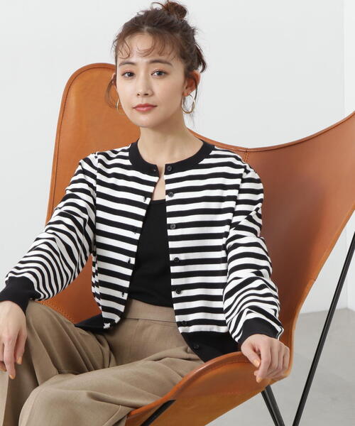 N.(N. Natural Beauty Basic)(エヌエヌナチュラルビューティーベーシック)の「◆コンパクトカーディガン(カーディガン/ボレロ・レディース・グリーン/ピンク/ブラック系その他・MEDIUM)」の9枚目の写真