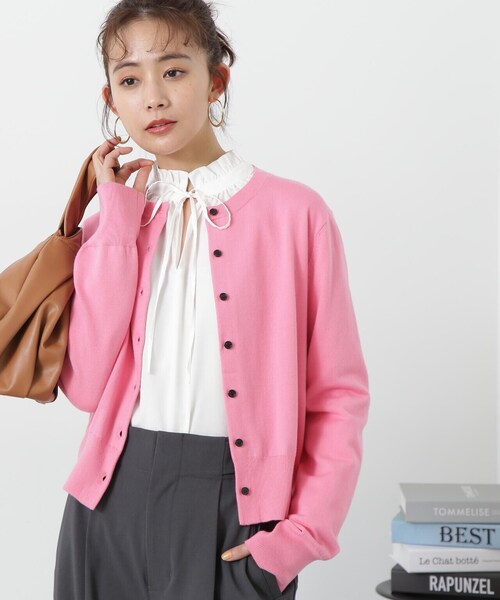 N.(N. Natural Beauty Basic)(エヌエヌナチュラルビューティーベーシック)の「◆コンパクトカーディガン(カーディガン/ボレロ・レディース・グリーン/ピンク/ブラック系その他・MEDIUM)」の13枚目の写真